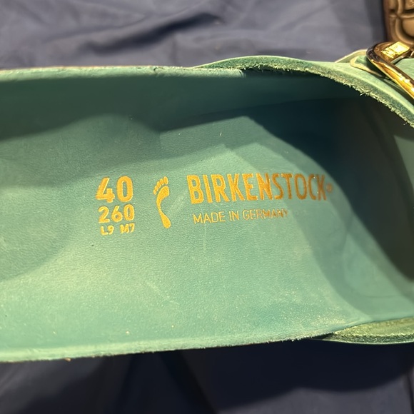 Birkenstock- Madrid Big Buckle, Biscay Bay, 9 women color is brighter in person - Picture 5 of 6